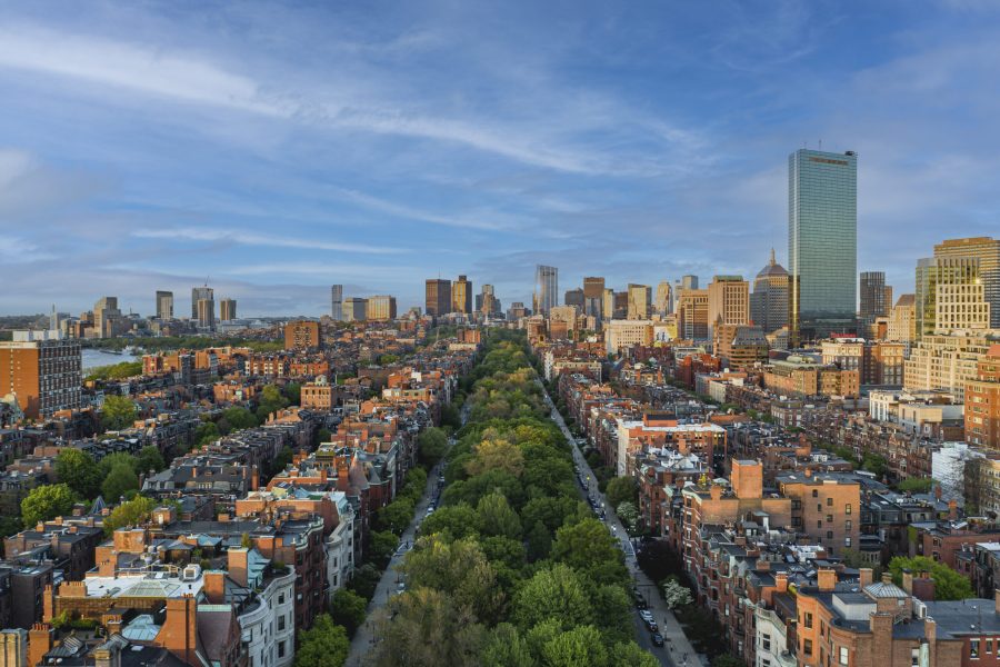 Boston Commercial Property Management | Newbury Street Ariel